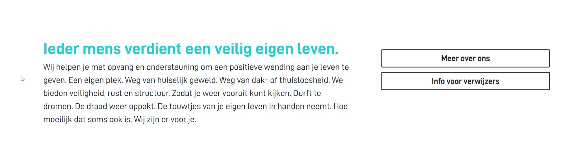 Wender: Ieder mens verdient een veilig eigen leven